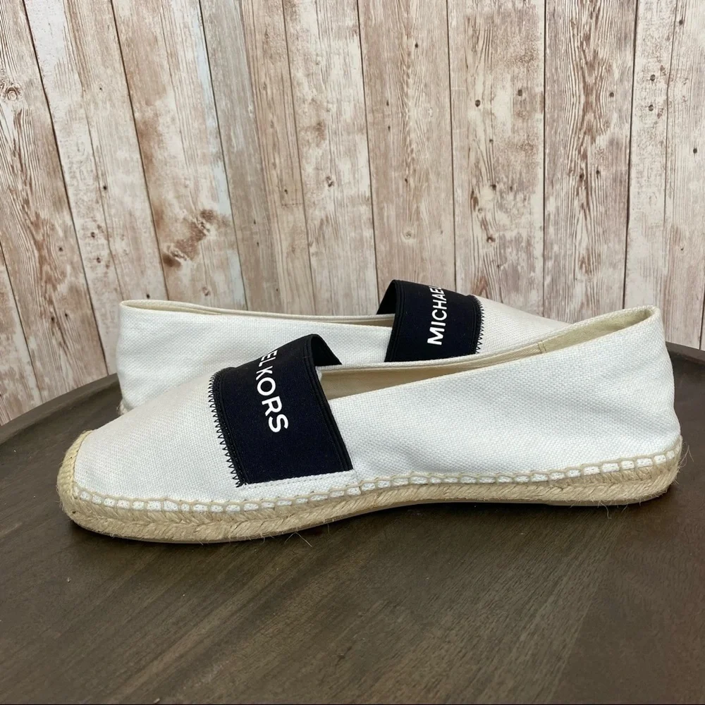 Michael Kors Zada Small Weave‎ Canvas Slip On Espadrille Size 6 Women